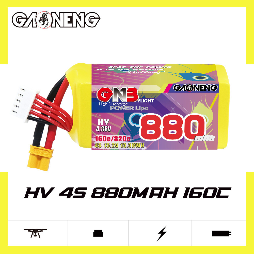 GNB 4S 880mAh 15.2V 160C/320C  – Lipo Battery 4S recenzja i cena