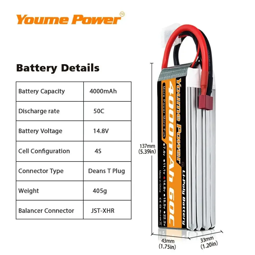 4S 14.8V Lipo Battery 3300mah  – Lipo Battery 4S recenzja i cena