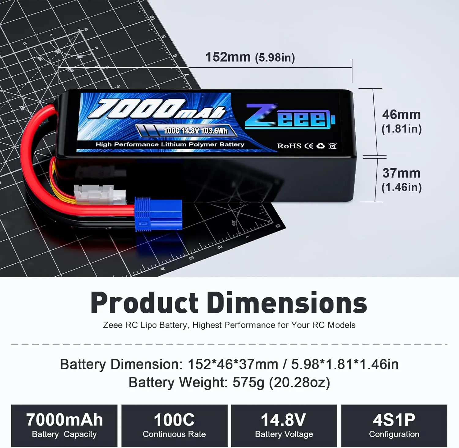 Zeee 4S 7000mAh FPV Drone Lipo – Rc Hobby Land recenzja i cena