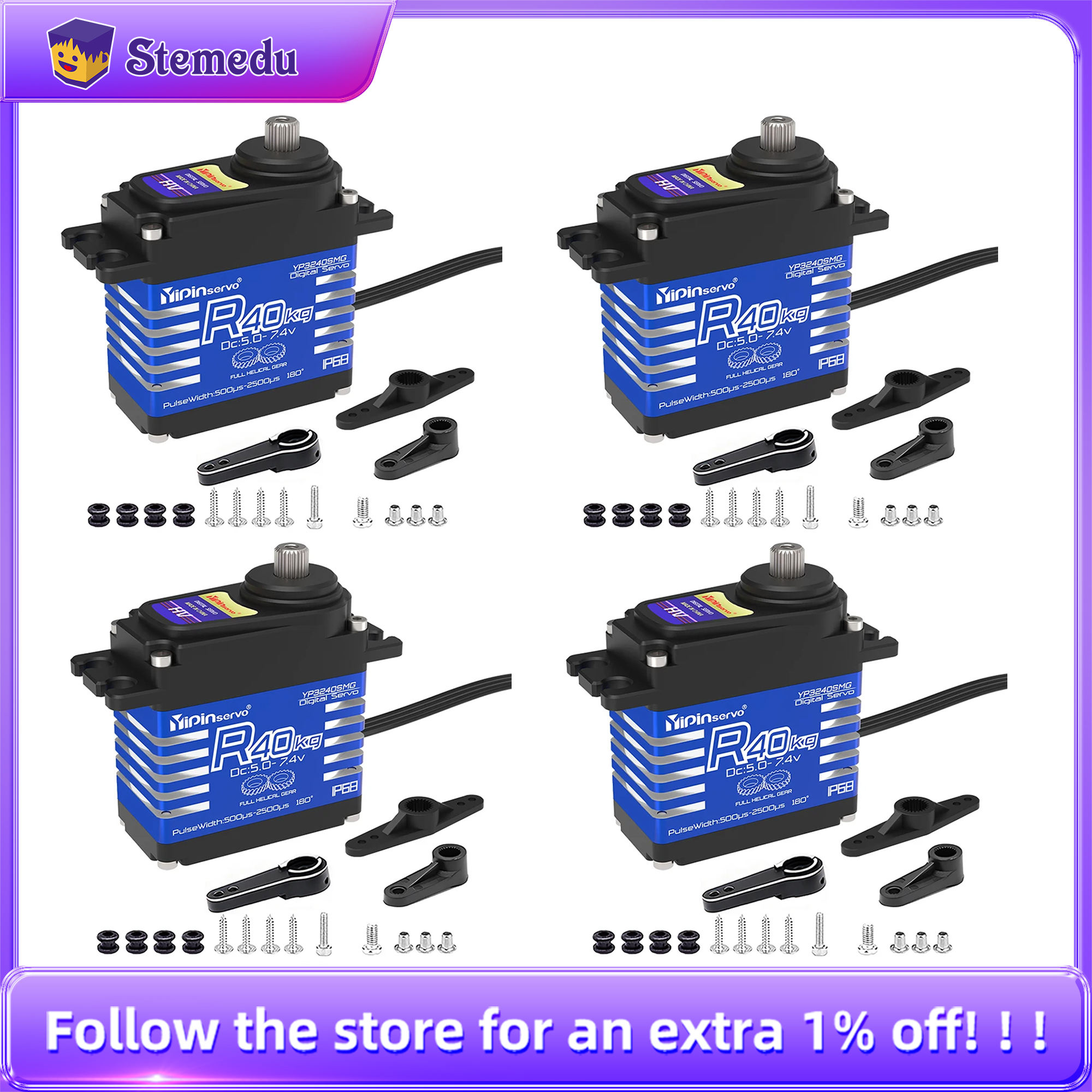 4PCS YiPinservo 40kg Metal Gea – Rc Hobby Shops recenzja i cena