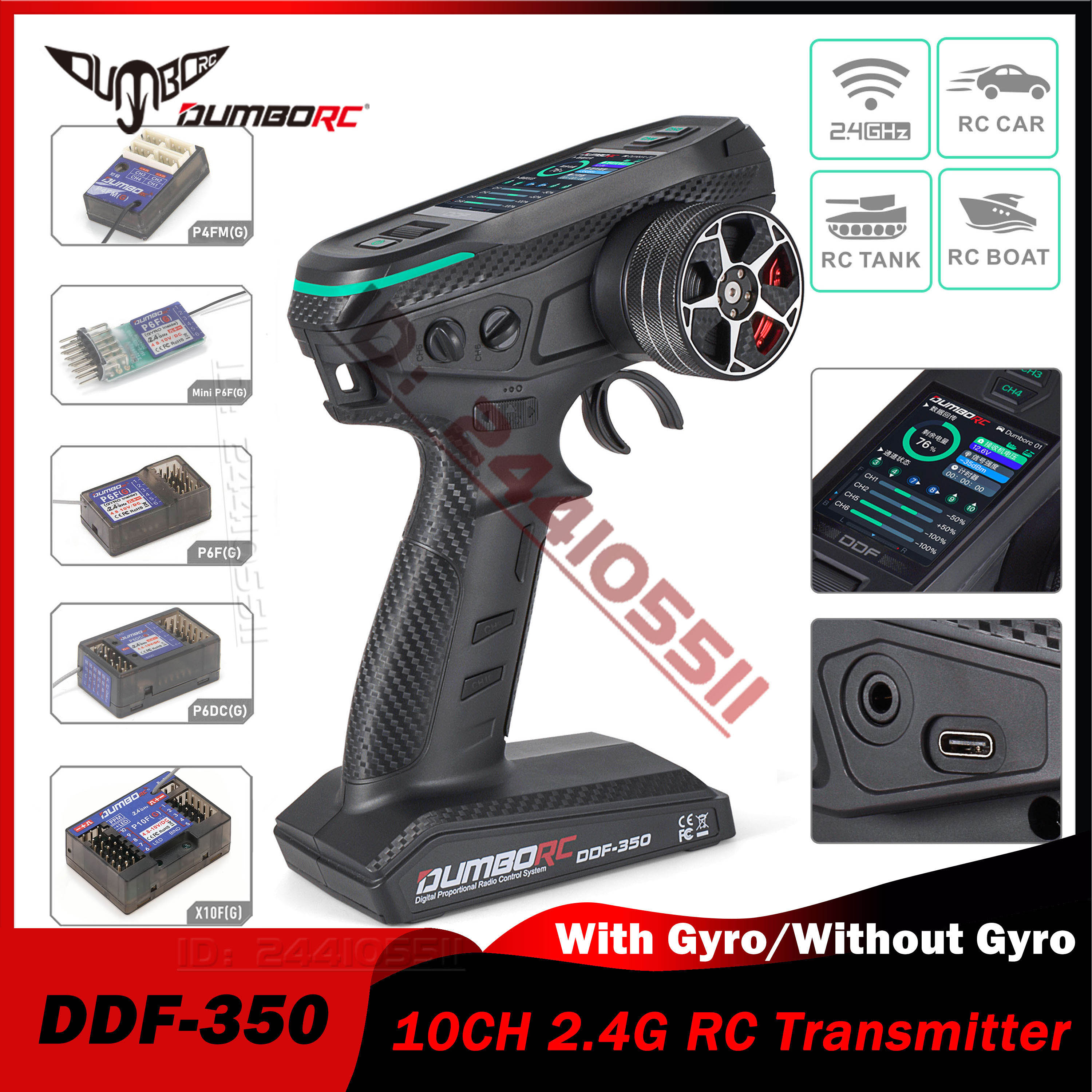 DUMBORC 10CH DDF-350 RC Remote – Rc Hobby Shops recenzja i cena